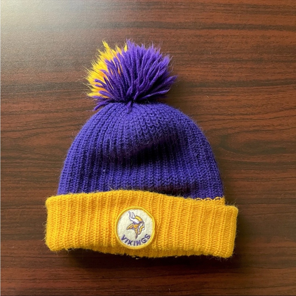 Vintage Rare 70s Minnesota Vikings Beanie Cap NFL Football USA Made